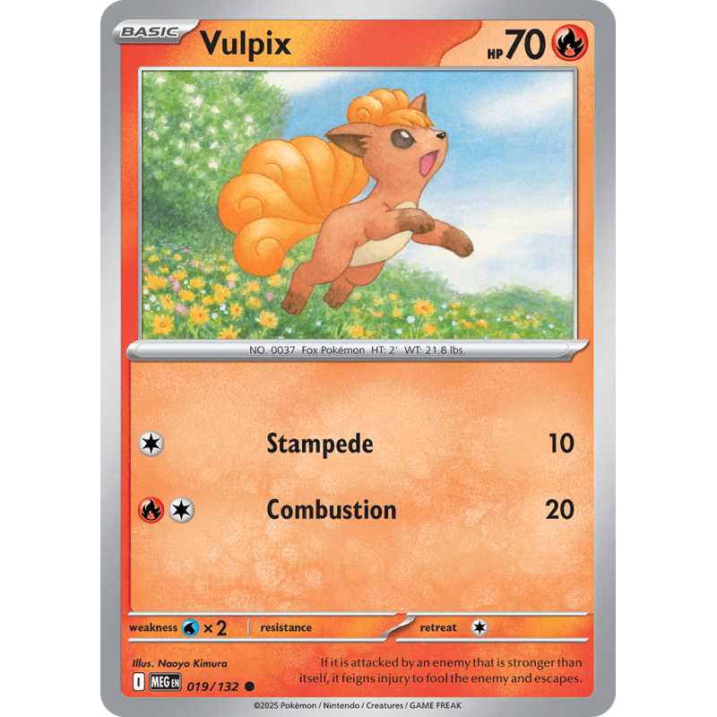 Vulpix 019/132 Mega Evolution.